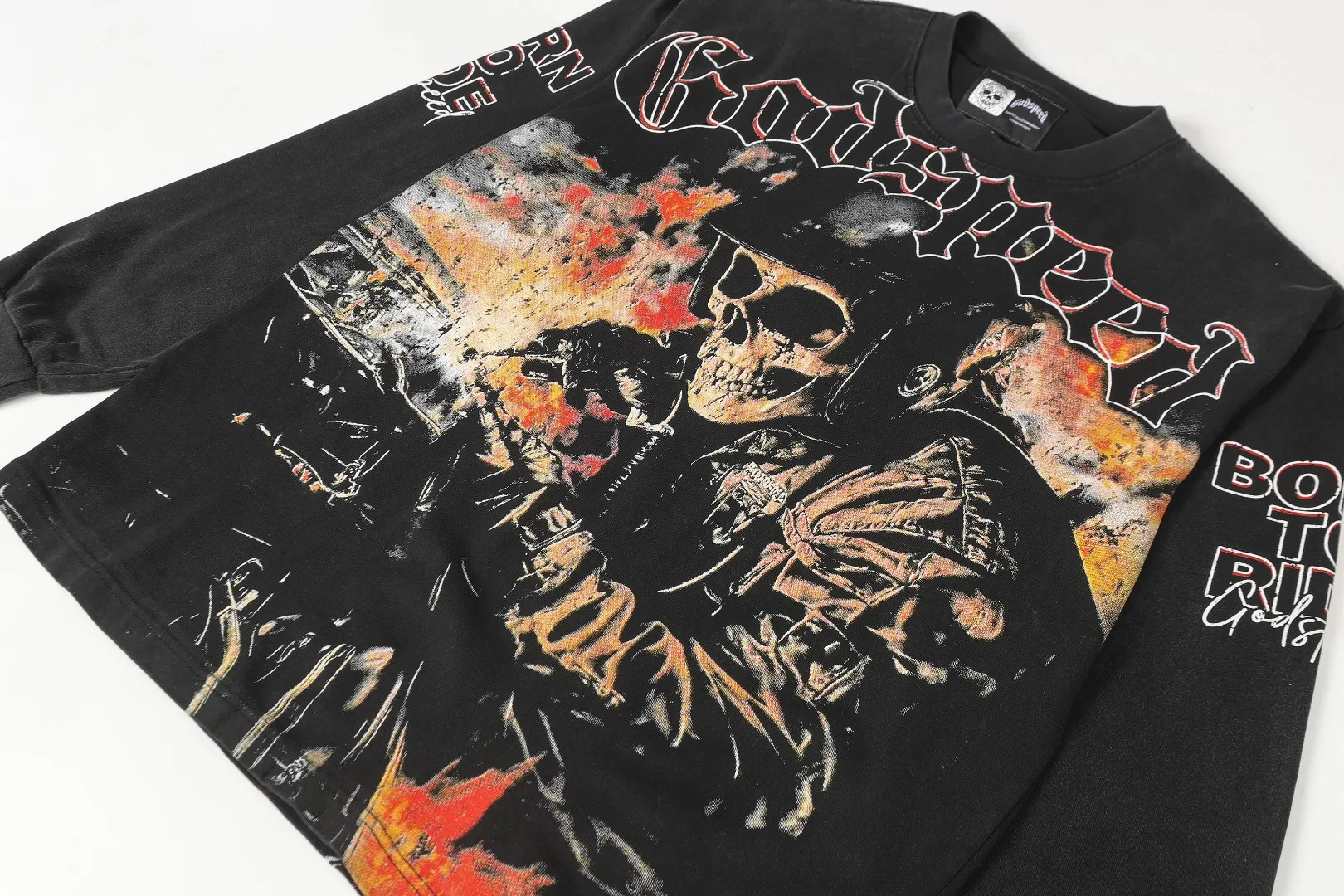 G 626# Black I P85 Godspeed Retro T （fabric）： 26 300 Sizes（size）：S-M-L-XL （colour）： Black
